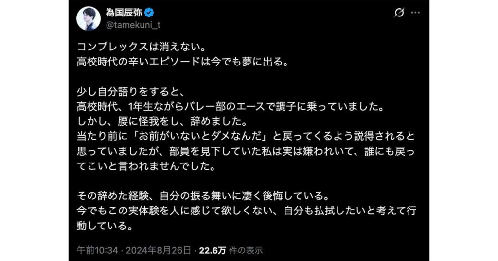 為国辰弥,炎上